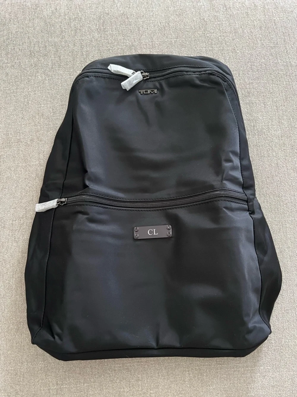 TUMI Just In Case Backpack in Black/Gunmetal Unisex Monogram CL
